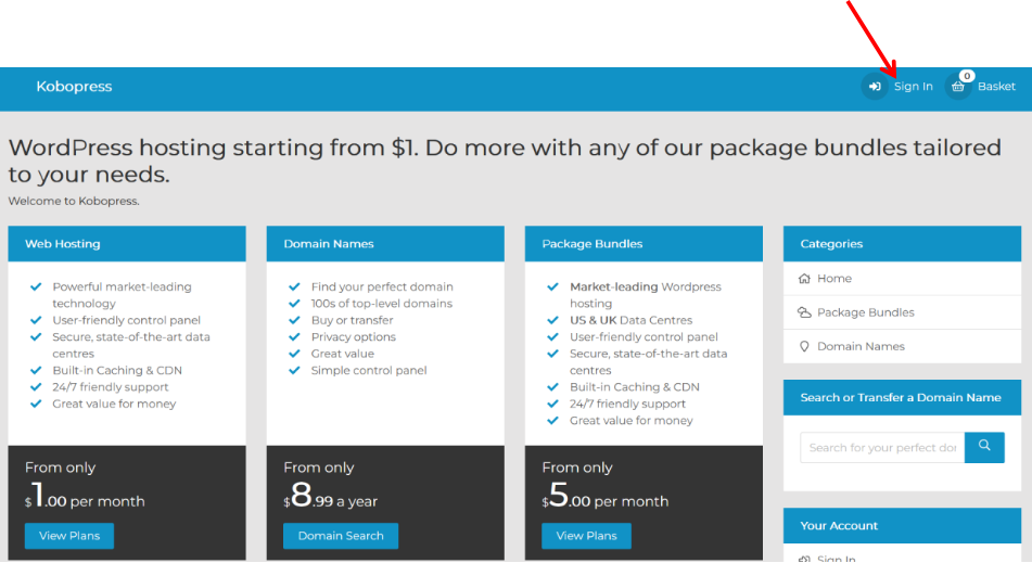 sign in to kobopress