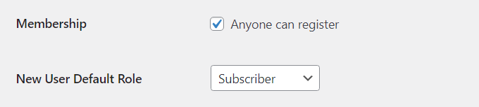 WordPress settings