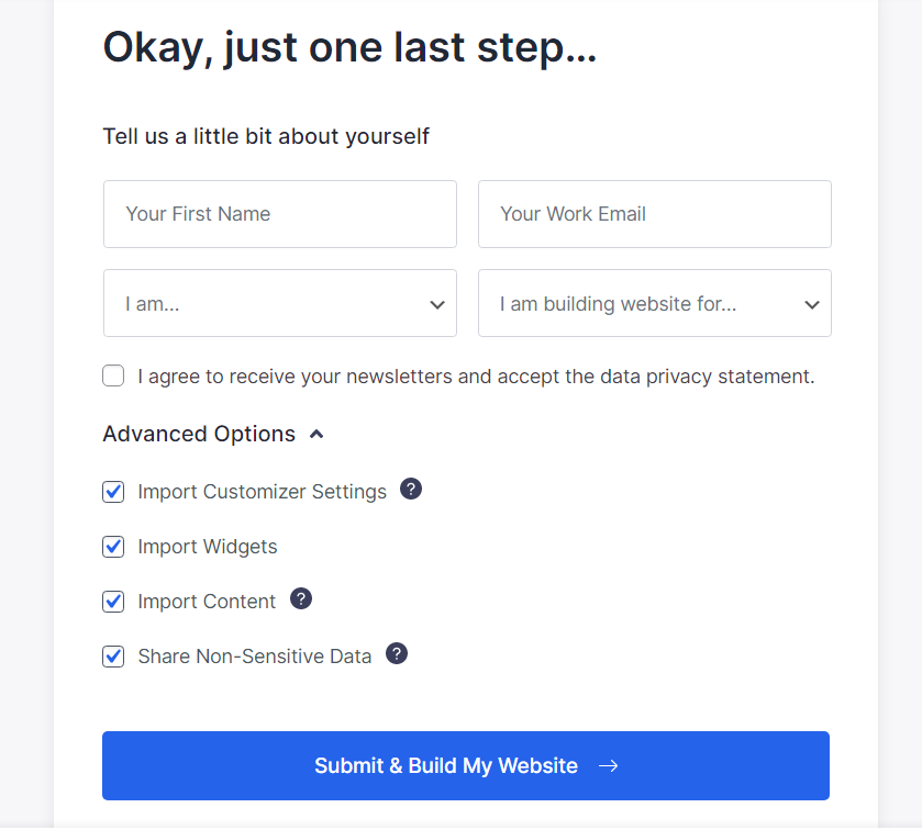 import a starter template